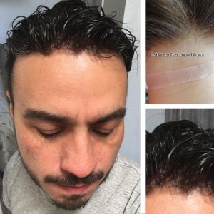 Partial Hair replacement system for Male in Stock Swiss Lace (Indian Hair)